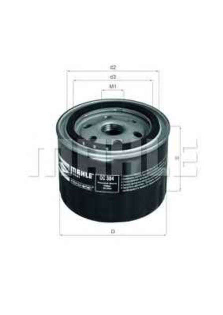 Фильтр масляный Knecht/MAHLE OC384 - изображение 1
