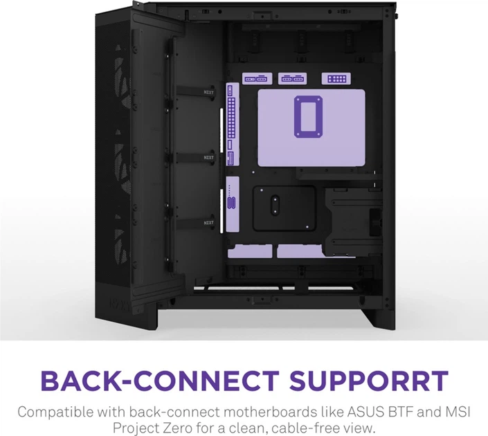 Корпус NZXT H9 Flow RGB Dual-Chamber Mid-tower Case All Black (CM-H92FB-R1) - зображення 8