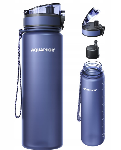Butelka filtrująca na wodę Aquaphor City 800 ml Granatowa (4744131019550) - obraz 2