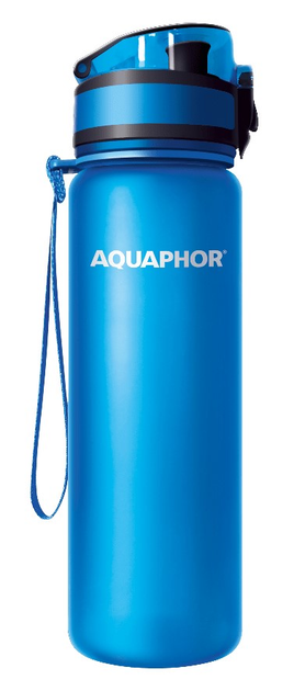 Butelka filtrująca na wodę Aquaphor City 500 ml Niebieska (4744131015750) - obraz 1