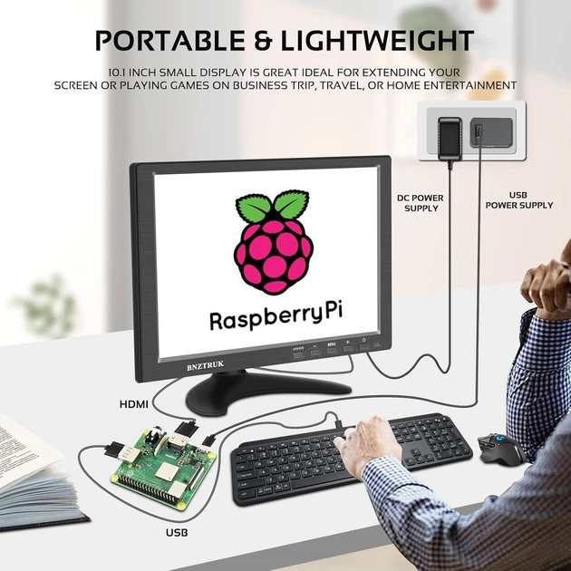 Портативний монітор Bnztruk 10.1" Full HD IPS 60 Гц - зображення 8
