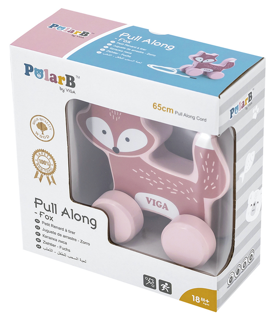 Lisek do ciągania Viga PolarB drewniany 44002 (6971608440021) - obraz 7