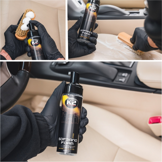 Засіб для очищення та догляду за шкіряним салоном K2 Sofrano Foam Pro 200 мл (5906534022158) - зображення 4