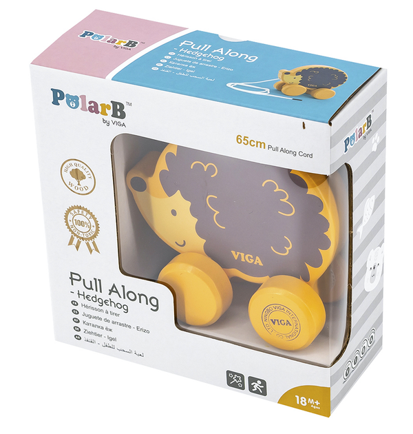 Jeż do ciągania Viga PolarB drewniany 44003 (6971608440038) - obraz 7