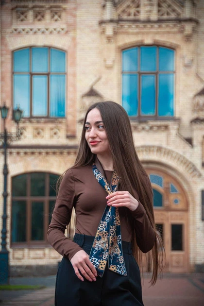 Твіллі дизайнерське My Scarf "Леопард" - Фото 1 Твіллі дизайнерське My Scarf "Леопард" - зображення 1