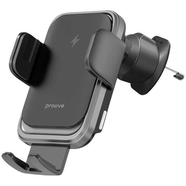 Автомобильный держатель с беспроводной зарядкой Proove Nitro Charge 15W, зажим, на дефлектор, для смартфонов 4–6 дюймов Темно-серый - Фото 1 Автомобильный держатель с беспроводной зарядкой Proove Nitro Charge 15W, зажим, на дефлектор, для смартфонов 4–6 дюймов Темно-серый - изображение 1