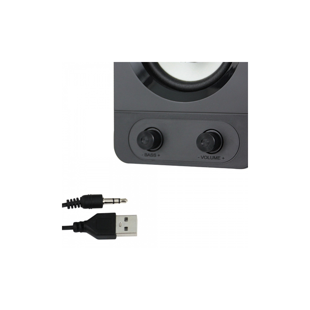 Акустична система Esperanza EGS107 Soprano 2.1 з LED-підсвічуванням Rainbow для ПК і ноутбуків Black - зображення 3