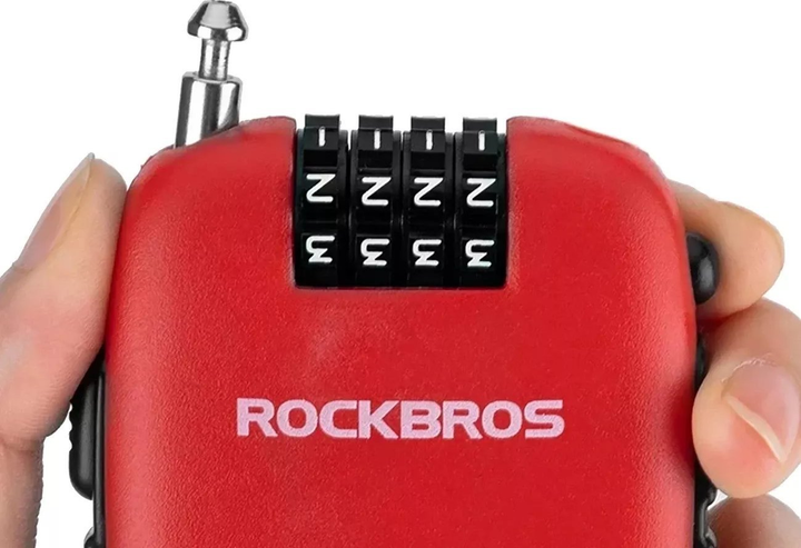 Zapięcie rowerowe Rockbros 32420981001 94 cm Red (5907769361722) - obraz 2