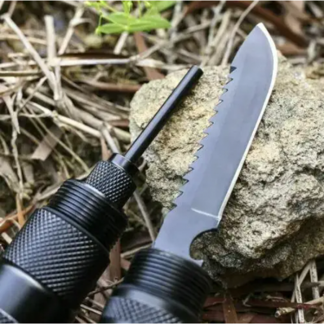 Багатофункціональна туристична тактична сокира з огнивом ножем та компасом мультитул 7в1 FixMaster 40 см - зображення 4