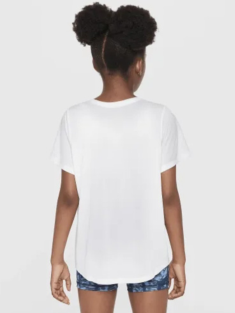 Дитяча футболка для дівчинки Nike G Nk Df One Std SS Top Hbr FZ5600-100 122-128 XS Біла (197596414424) - зображення 2