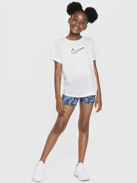 Дитяча футболка для дівчинки Nike G Nk Df One Std SS Top Hbr FZ5600-100 128-137 S Біла (197596719659) - зображення 3