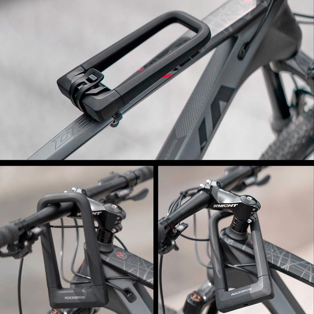 Zapięcie rowerowe Rockbros RKS626 U-lock Black (5907769313523) - obraz 8