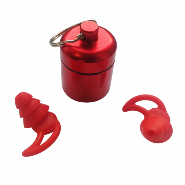 Беруши для сна работы защита от шума Perfect Pro Plugz 3 flange + футляр Red - изображение 9