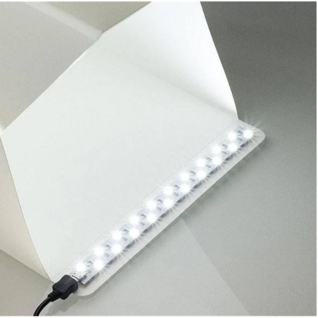 Световой Лайт бокс с 2x LED подсветкой для предметной макросъемки Мини фотостудия белый и черный фон 30 х 30 см - Фото 18 Световой Лайт бокс с 2x LED подсветкой для предметной макросъемки Мини фотостудия белый и черный фон 30 х 30 см - изображение 18