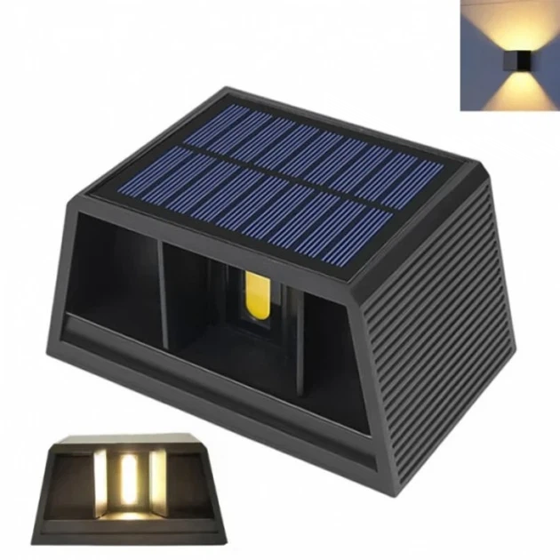 Настенный фонарь на солнечной батарее DOUBLE LIGHT HS-8032 LED Датчик освещенности 1500 мАч - изображение 7