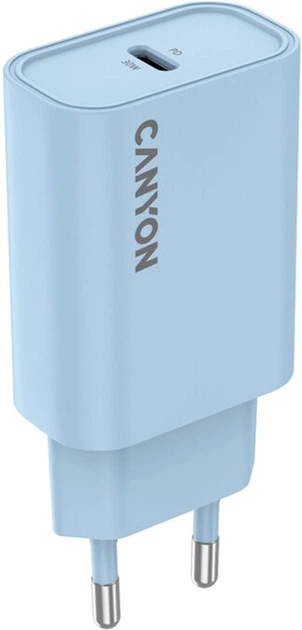 Мережевий зарядний пристрій Canyon OnCharge 30CL 1xPD Type-C 30W Light Blue (CNE-CHA30CLLBL) - зображення 2
