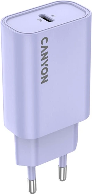 Ładowarka sieciowa Canyon OnCharge 30CL 1xPD Type-C 30W Purple (CNE-CHA30CLPU) - obraz 2