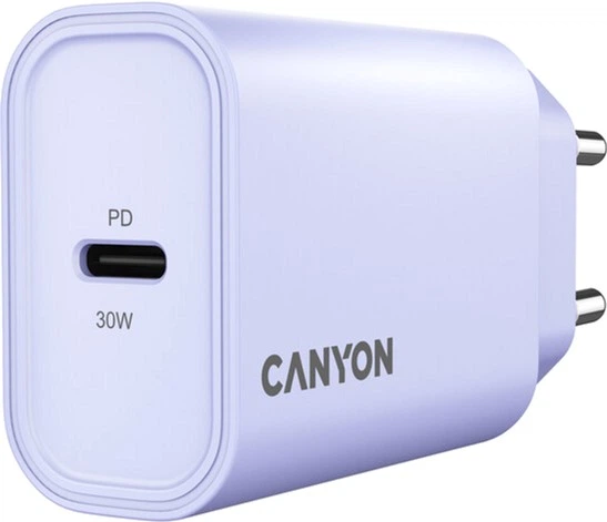 Ładowarka sieciowa Canyon OnCharge 30CL 1xPD Type-C 30W Purple (CNE-CHA30CLPU) - obraz 5