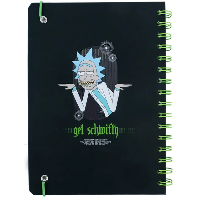 Блокнот на спіралі Rick and Morty A5, 80 аркушів, клітинка - изображение 3