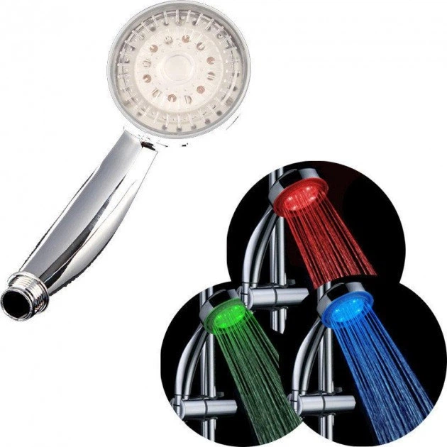 Светодиодная насадка для душа турбина Shower LED Bradex с подсветкой переливающаяся 4 цветовых режима - изображение 2