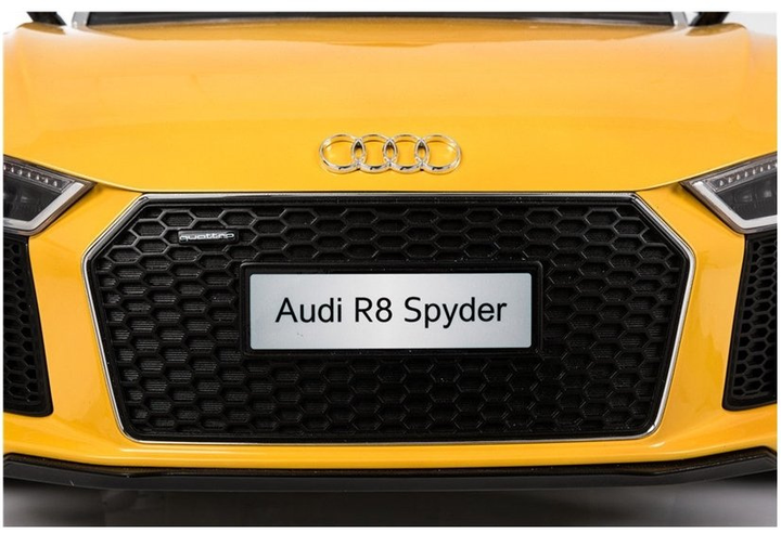 Samochód elektryczny dla dzieci Lean Toys Audi R8 Spyder lakierowany Żółty (5902808151548) - obraz 7