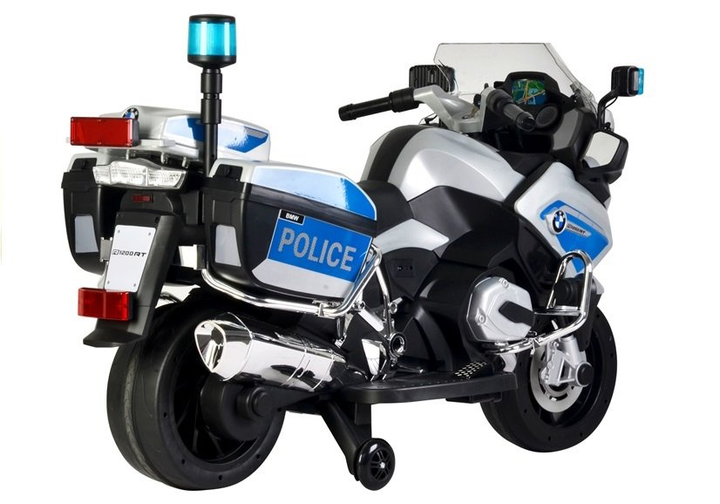 Motor na akumulator dla dzieci Lean Toys BMW R1200 Policja Srebrny (5902808154891) - obraz 6