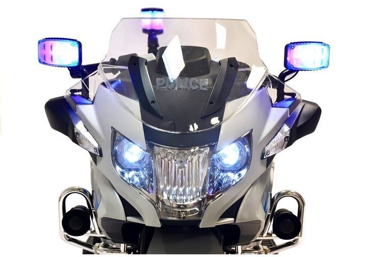 Motor na akumulator dla dzieci Lean Toys BMW R1200 Policja Srebrny (5902808154891) - obraz 9