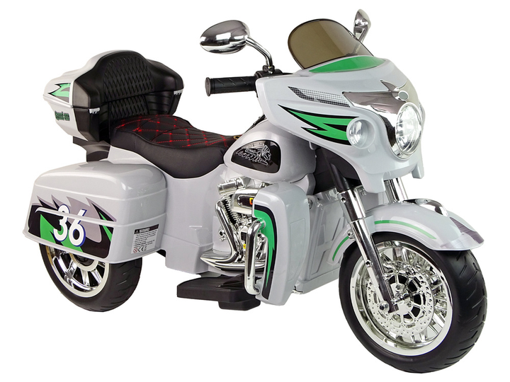 Motor na akumulator dla dzieci Lean Toys Goldwing NEL-R1800GS Trójkołowy Szary (5904665995198) - obraz 1