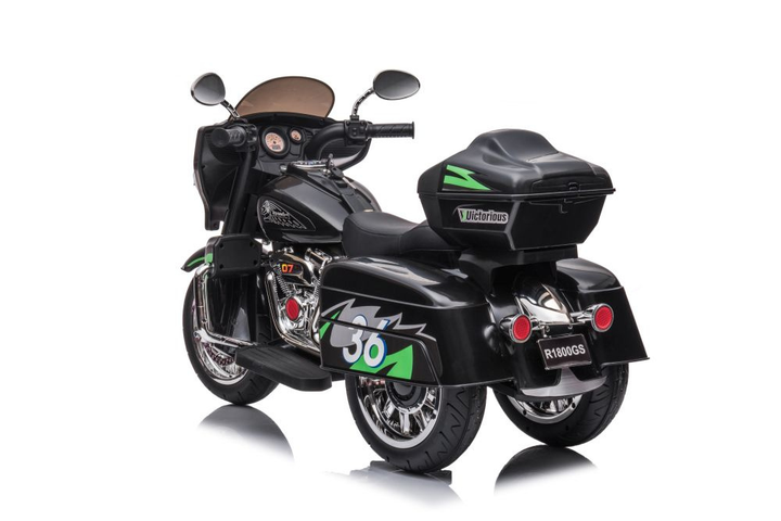 Мотоцикл на акумуляторі для дітей Lean Toys Goldwing NEL-R1800GS Триколісний Чорний (5904665995181) - зображення 5