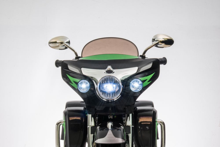 Мотоцикл на акумуляторі для дітей Lean Toys Goldwing NEL-R1800GS Триколісний Чорний (5904665995181) - зображення 6