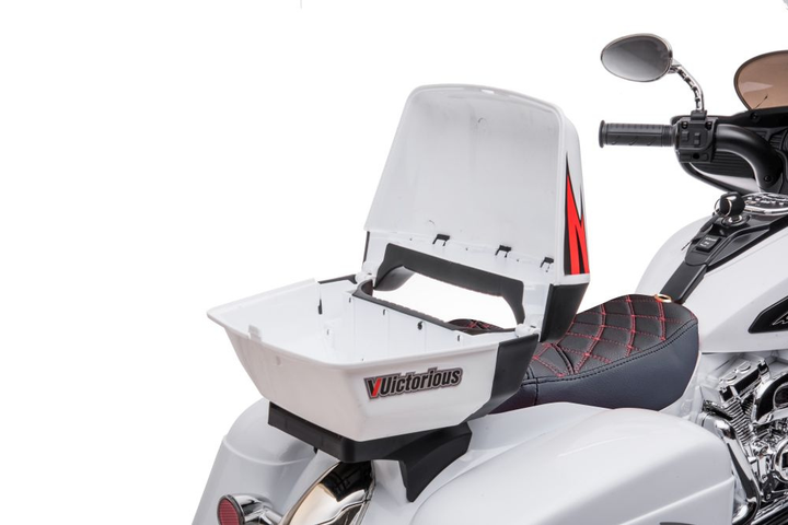 Мотоцикл на акумуляторі для дітей Lean Toys Goldwing NEL-R1800GS Триколісний Білий (5904665995174) - зображення 7