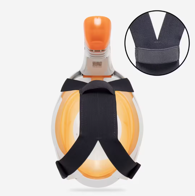 Полнолицевая Маска для Плавания Ныряния Снорклинга Subea Easybreath S/M Оранжевый Без Сумки - Фото 6 Полнолицевая Маска для Плавания Ныряния Снорклинга Subea Easybreath S/M Оранжевый Без Сумки - изображение 6