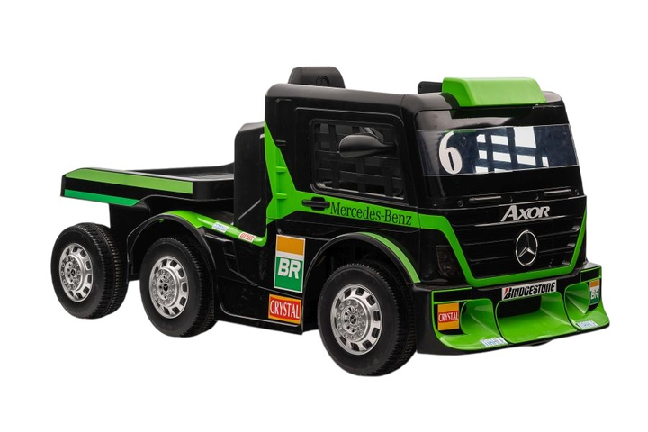 Електромобіль для дітей Lean Toys Mercedes XMX622B з причепом Зелений (5904665994283) - зображення 1