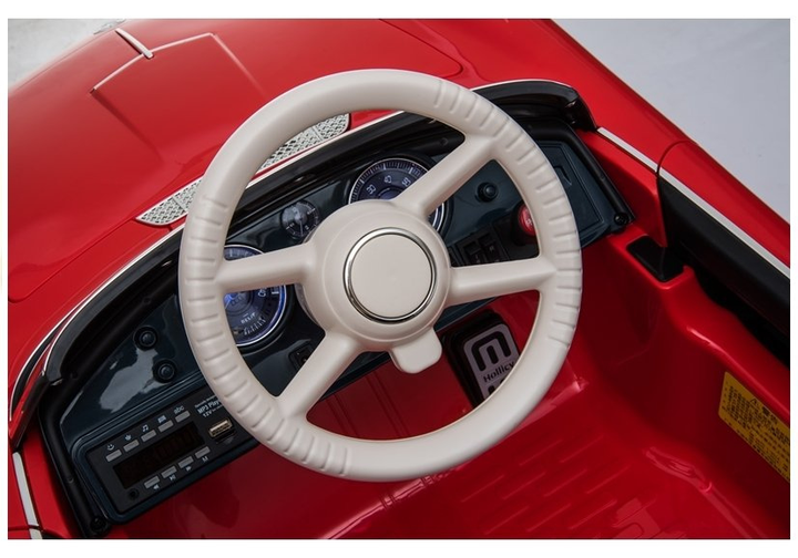 Samochód elektryczny dla dzieci Lean Toys BMW Retro lakierowany Czerwony (5907625583282) - obraz 6