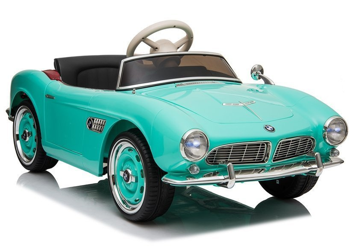 Електромобіль для дітей Lean Toys BMW Retro лакований Зелений (5907625583299) - зображення 1