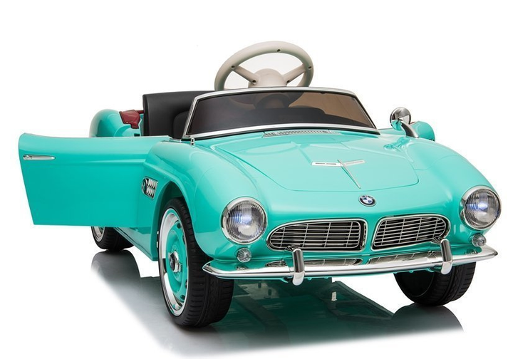 Електромобіль для дітей Lean Toys BMW Retro лакований Зелений (5907625583299) - зображення 15
