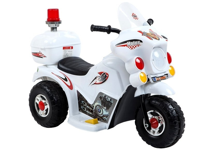 Motocykl elektryczny dla dzieci Lean Toys LL999 Biały (5908275993315) - obraz 1