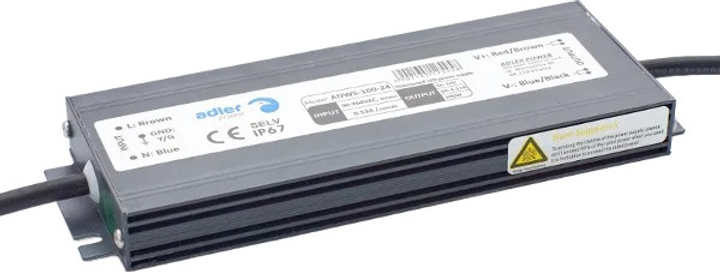 Блок живлення Adler LED 24В/4.17A IP67 Ultra Thin (ADWS-100-24) - зображення 1