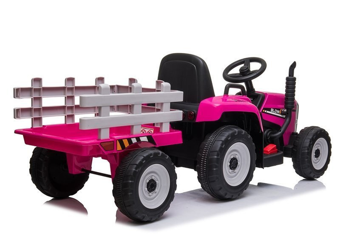 Трактор на акумуляторі Lean Toys XMX611 з причепом Рожевий (5903802452020) - зображення 3