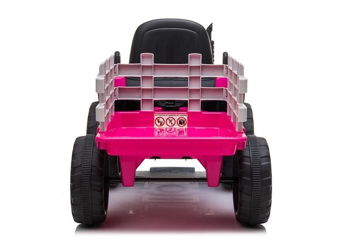 Трактор на акумуляторі Lean Toys XMX611 з причепом Рожевий (5903802452020) - зображення 15