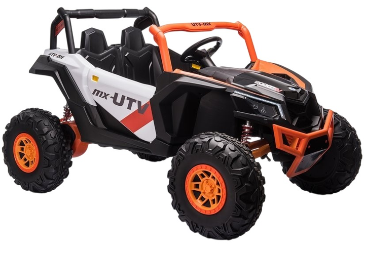 Samochód elektryczny dla dzieci Lean Toys Buggy UTV-MX Pomarańczowo-biały (5903802453553) - obraz 1