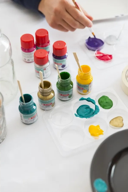 Набір фарб Talens Art Creation Glass & Porcelain Opaque Set Green Gold 4 x 30 мл (8712079442965) - зображення 4