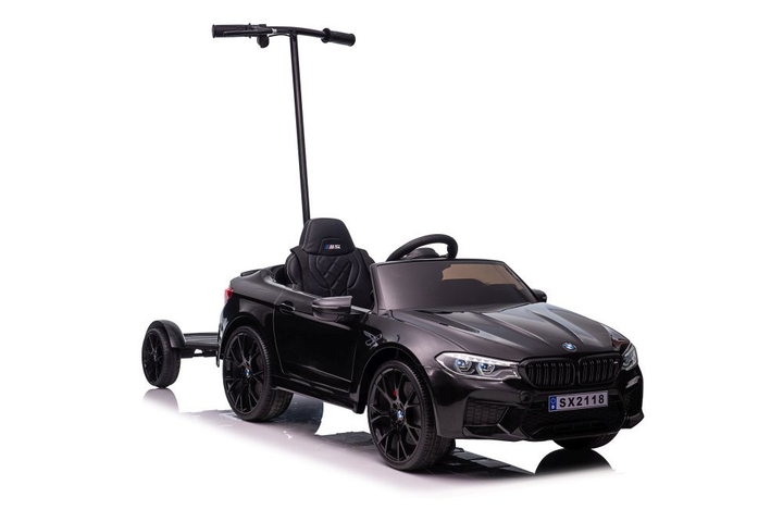Samochód elektryczny dla dzieci Lean Toys BMW M5 SX2118 z platformą dla rodzica lakierowany Czarny (5904204755771) - obraz 15