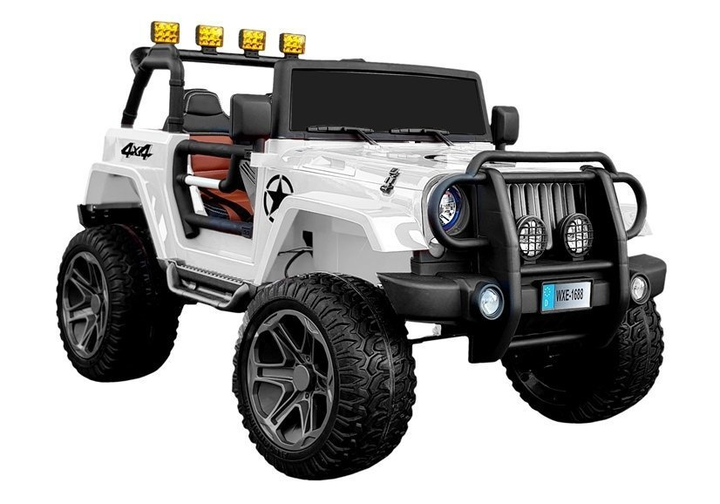 Електромобіль для дітей Lean Toys WXE-1688 Strong 4x4 Білий (5905991009078) - зображення 1