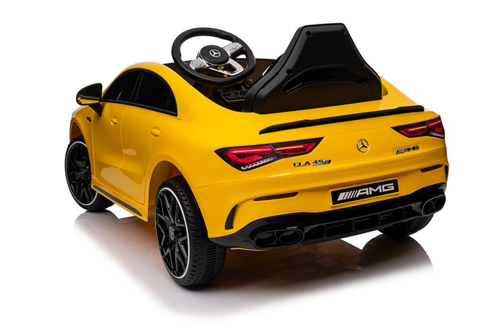 Samochód elektryczny dla dzieci Lean Toys Mercedes CLA 45s AMG 4x4 Żółty (5905991011590) - obraz 3