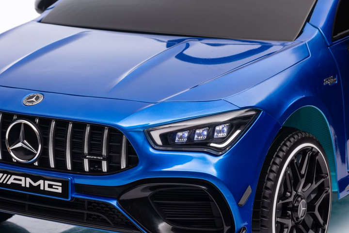 Samochód elektryczny dla dzieci Lean Toys Mercedes CLA 45s AMG 4x4 lakierowany Niebieski (5905991011613) - obraz 4