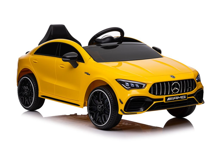 Samochód elektryczny dla dzieci Lean Toys Mercedes CLA 45s AMG 4x4 Żółty (5905991011590) - obraz 14