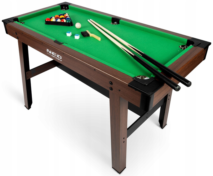 Stół do gry Neo Sport w bilard 122 x 61 x 76 cm ciemny brąz NS-807 (5903890605896) - obraz 2