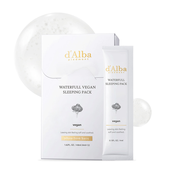 Маска d'Alba Waterfull Sleeping Pack глубоко увлажняет и обновляет кожу 12 шт - Фото 1 Маска d'Alba Waterfull Sleeping Pack глубоко увлажняет и обновляет кожу 12 шт - изображение 1