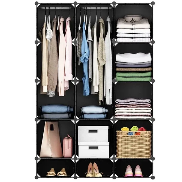 Пластикова складана шафа Storage Cube Cabinet МР 312-62 Чорна - зображення 5
